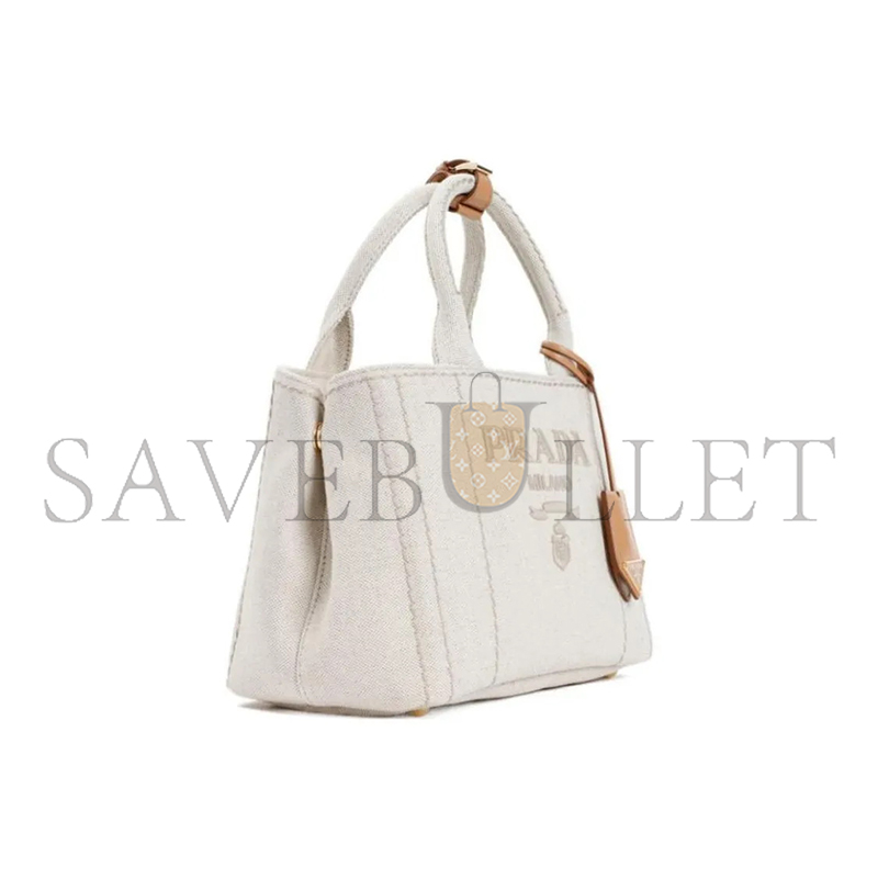 PRADA JARDINIÈRE LINEN BLEND MINI BAG 1BA038 (22*15*13cm)